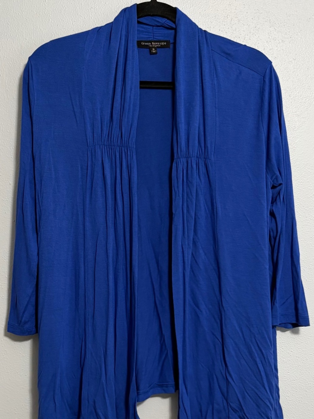 Green Envelope 3/4 sleeve open cardigan size Medium